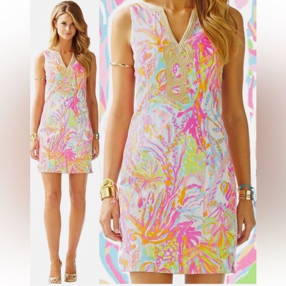 Lilly Pulitzer Janice Shift Dress size 2 - Picture 2 of 8